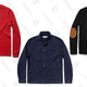 Heavy Bag Waffle Henley in Cardinal, $68
Ber Jacket in Navy Dry Wax, $188
Hardtack Sweater in Black Yak Donegal, $248